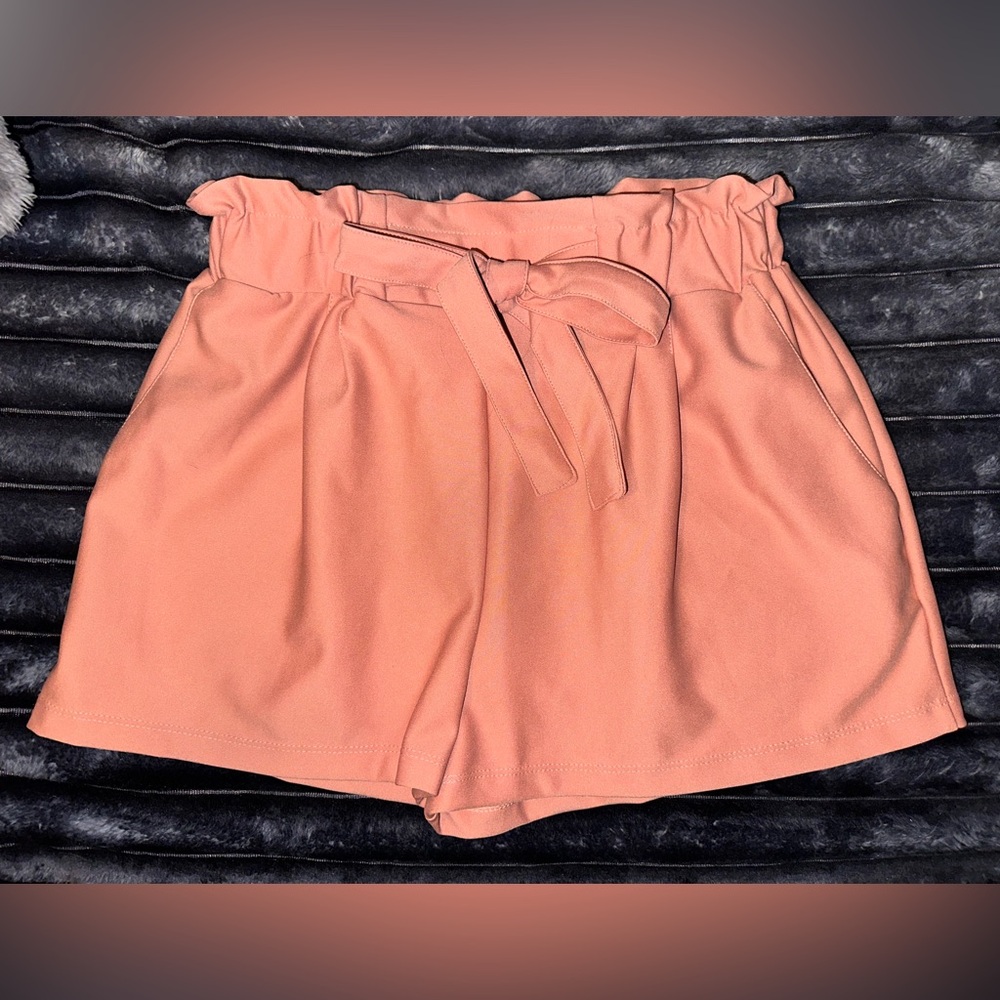 High Waist Coral Women's Shorts